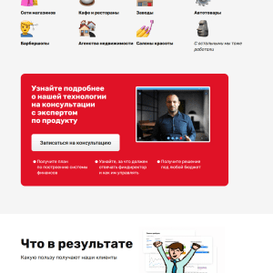 Лендинг финансового учета. Пример