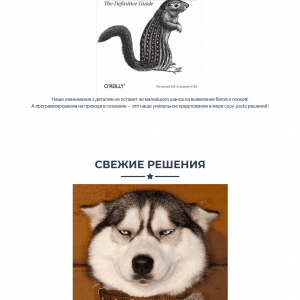 Лендинг с мемами. Пример