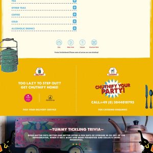 Лендинг индийского ресторана. Пример