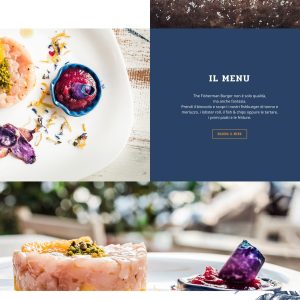 Лендинг рыбного ресторана. Пример