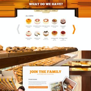 Лендинг кулинарного магазина. Пример