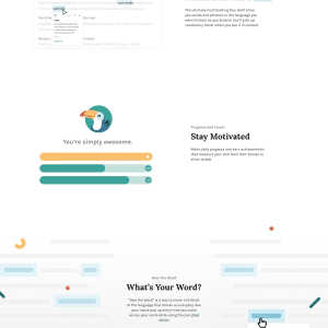 Лендинг программы для обучения испанскому. Пример