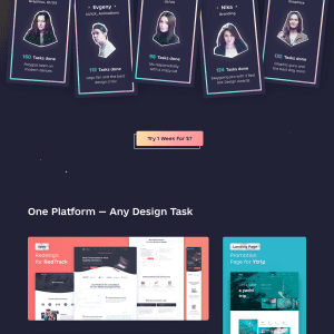 Лендинг услуг дизайнера. Пример