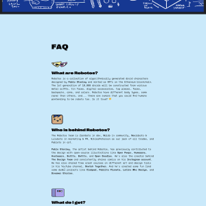 Лендинг игрушечного робота