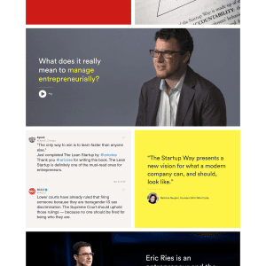 Лендинг книги о стартапе. Пример