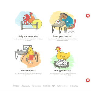 Лендинг приложения для работы. Пример